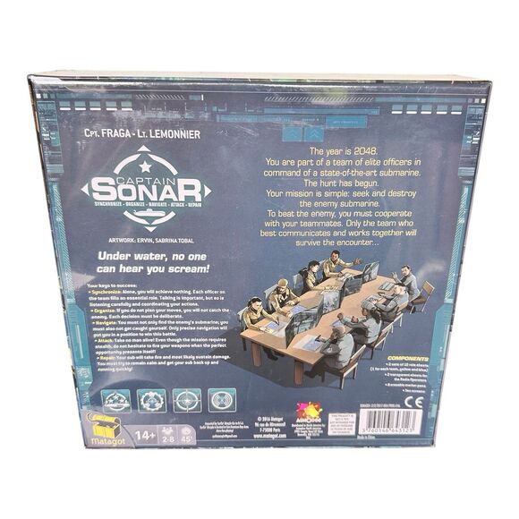 SEALED Asmodee CAPTAIN SONAR Board Game MATAGOT Strategy Collectible - Picture 3 of 7